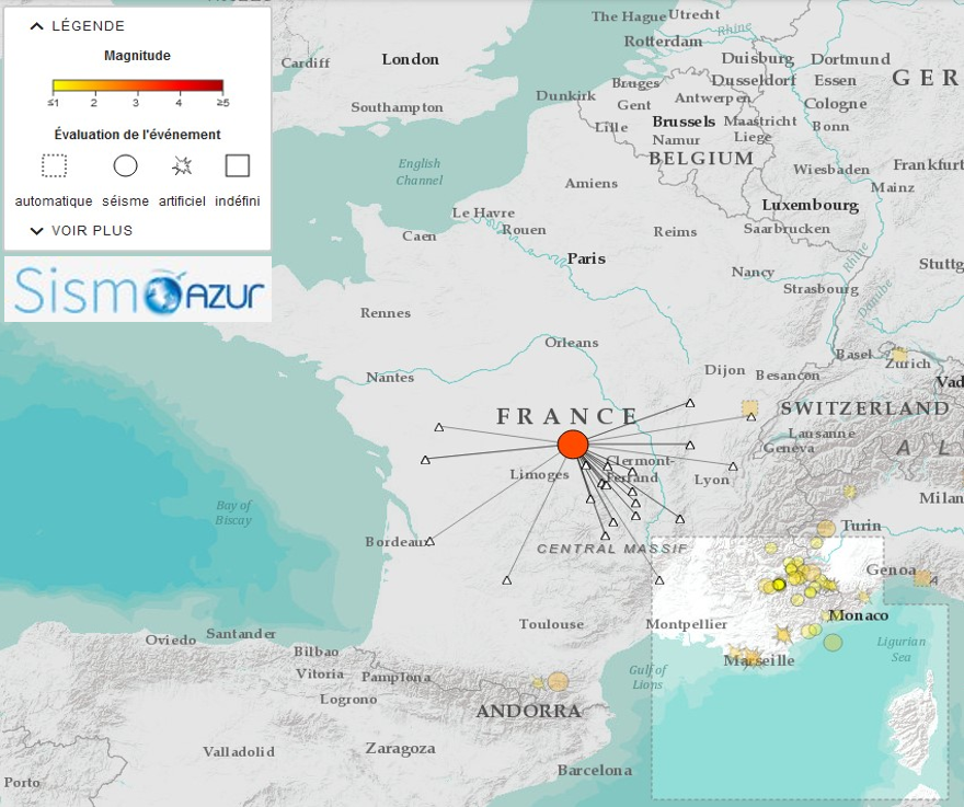 Séisme dans l'Allier