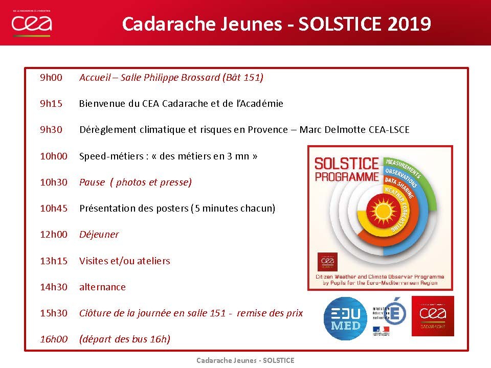 La Journée SOLSTICE au CEA de Cadarache